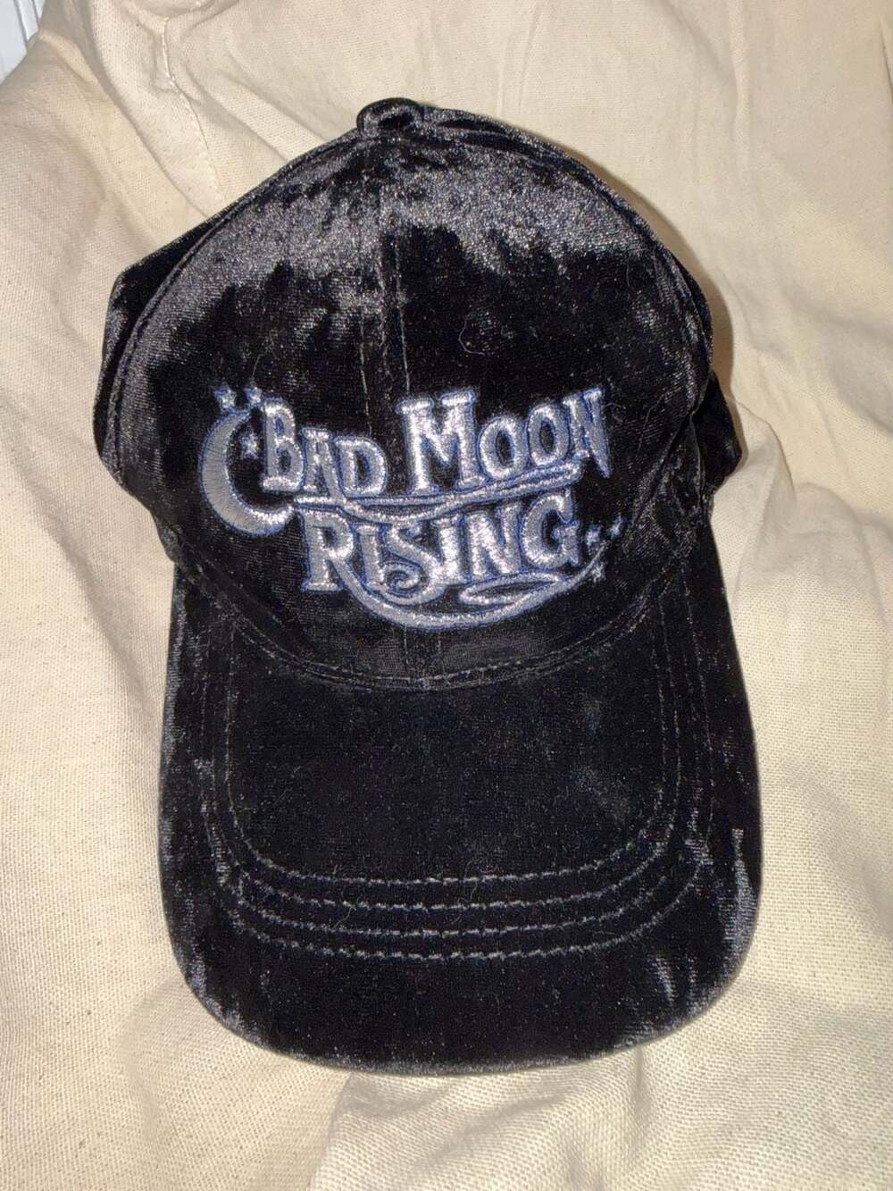 John Fogerty Bad Moon Rising Velvet Baseball Cap Hat
